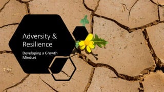 Adversity &
Resilience
Developing a Growth
Mindset
 