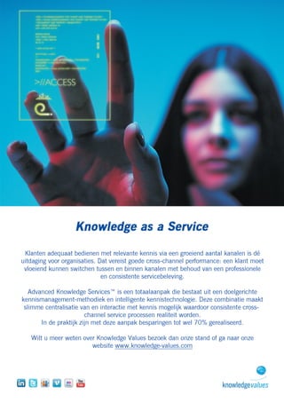 Knowledge as a Service - Knowledge Values - Ad NCC Congress 29th March