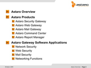 Cornerstone Networking & Security- Astaro Product Line | PPTX