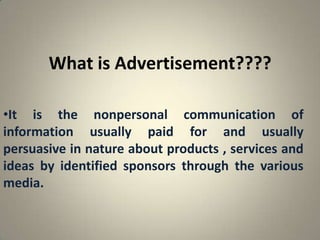 Advertisement Def Advertisement | PPTX