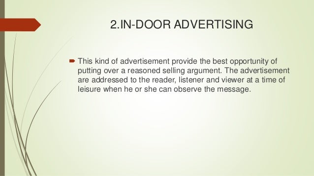 Advertisement presentation