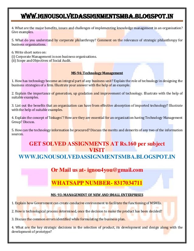 Ignou mba assignment help