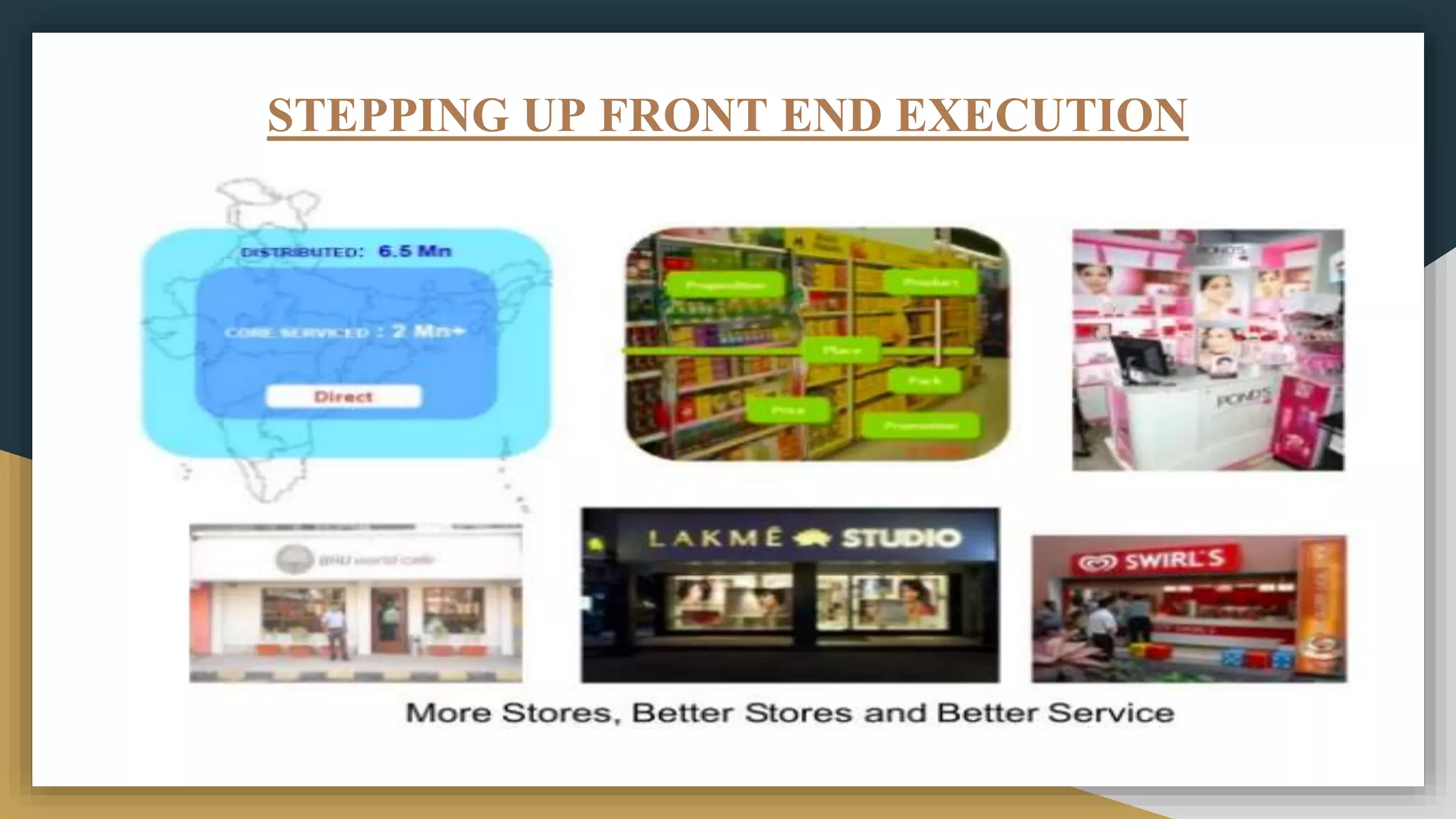 STEPPING UP FRONT END EXECUTION
 