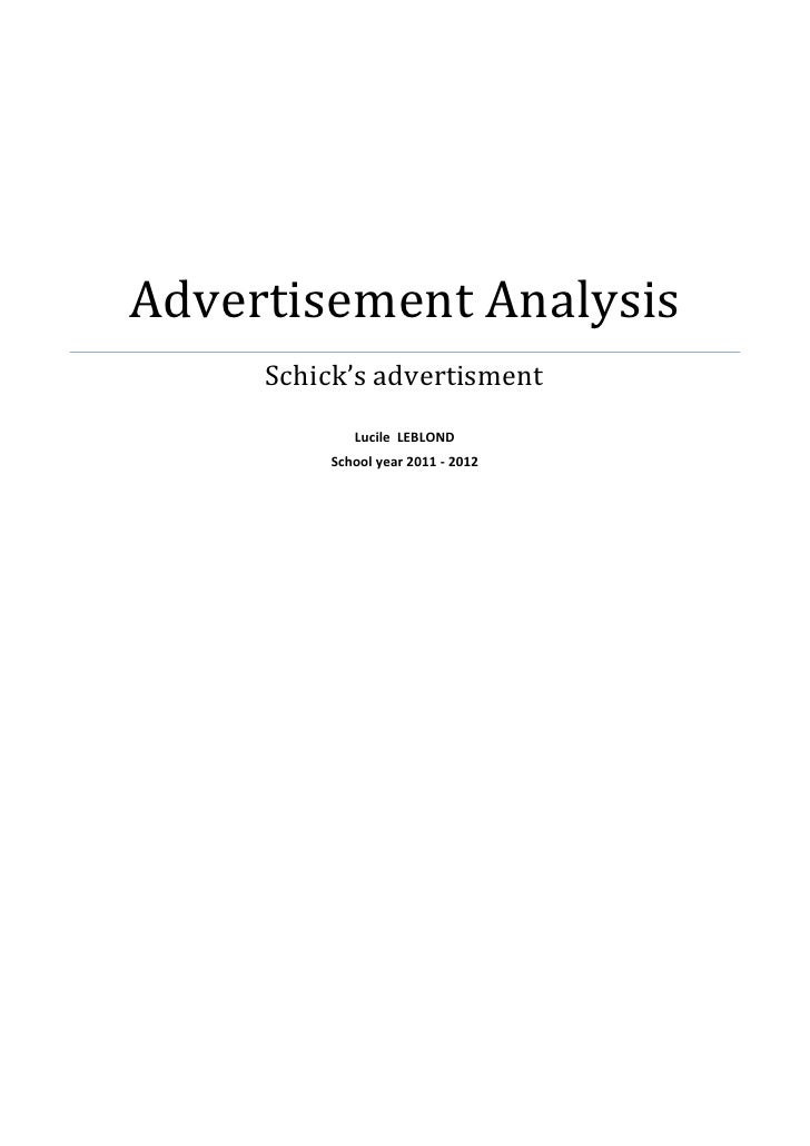 analysis advertisement slideshare