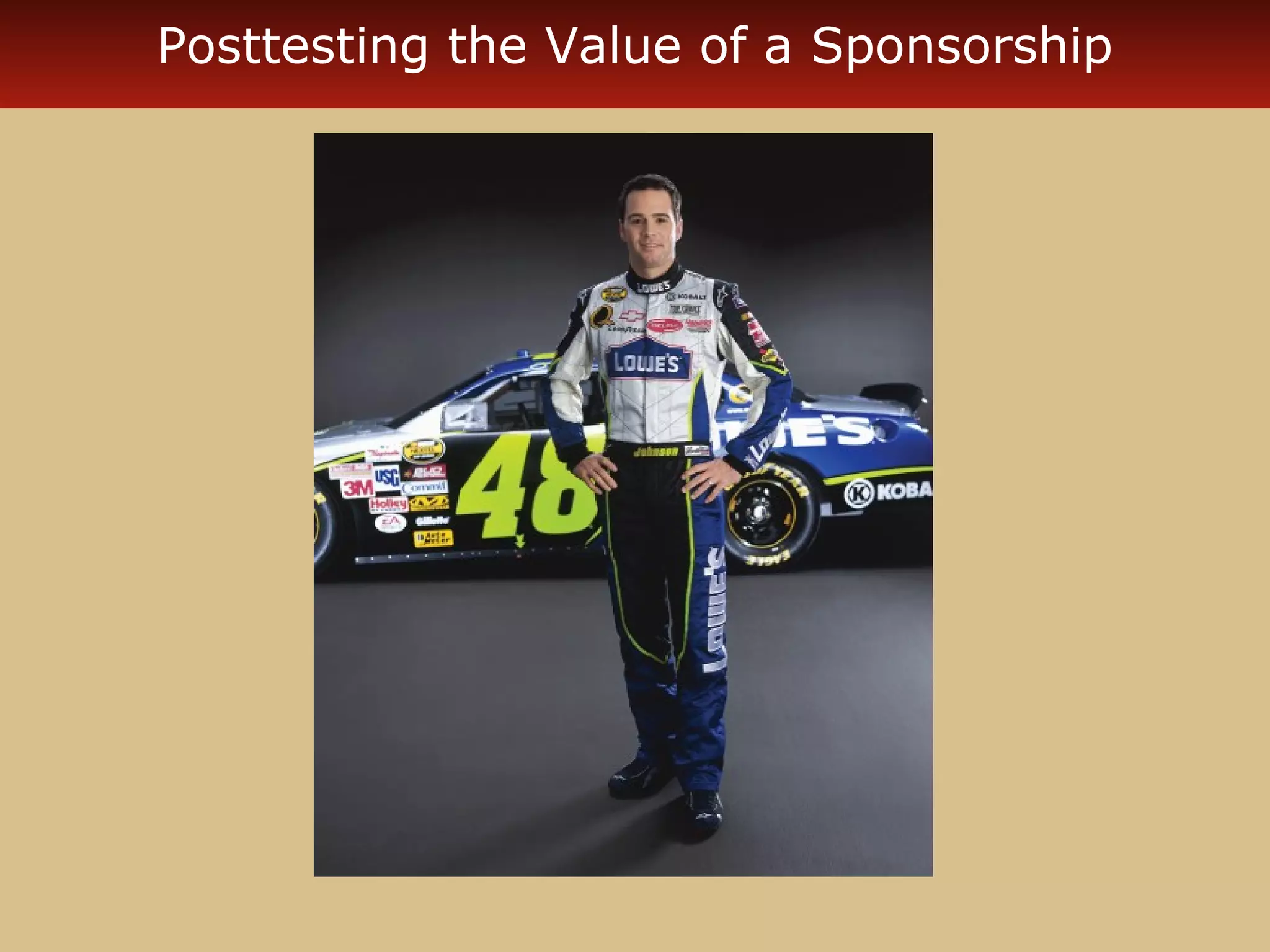 Posttesting the Value of a Sponsorship
 