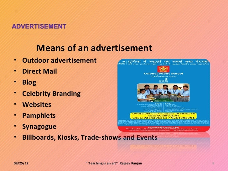 advertisement pamphlets