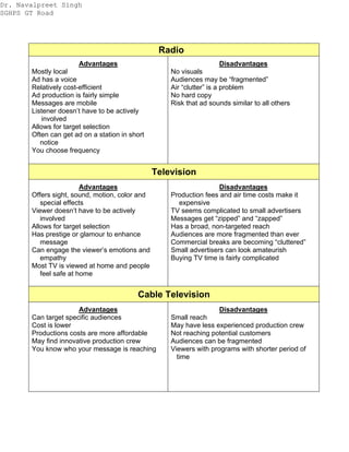 Advertisement topics for XII Mass media studies | PDF