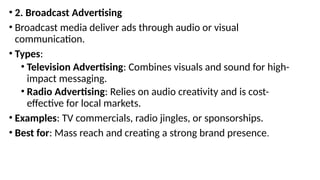 Broadcasting Advertising Examples Comprehensive Guide to Advertisement and Publicity: Strategies, Types ...