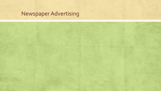 Newspaper Advertising
 