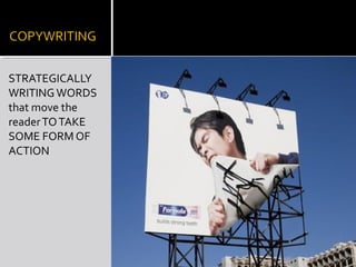 STRATEGICALLY
WRITINGWORDS
that move the
readerTOTAKE
SOME FORM OF
ACTION
 