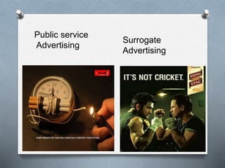 Public service
Advertising
Surrogate
Advertising
 