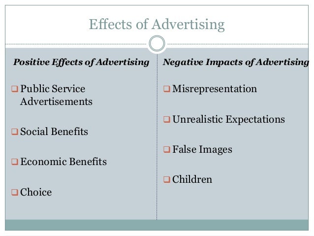 The Negative Effects of Advertising