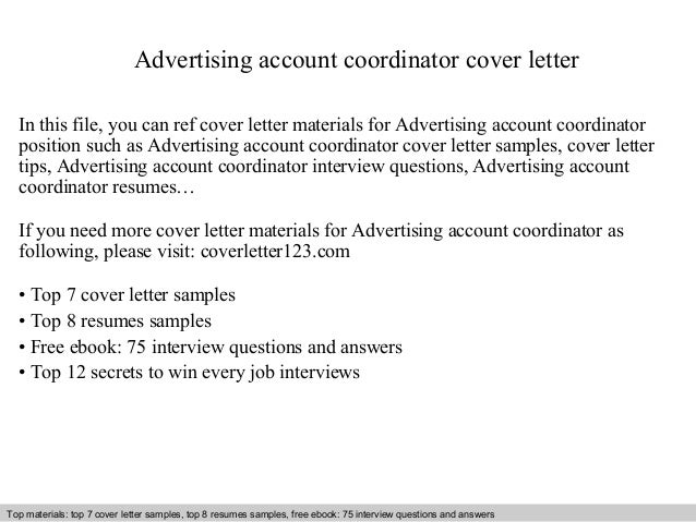 Cover letter for advertising