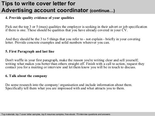 advertising cover letter samples
