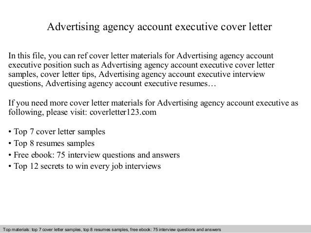 cover letter account executive advertising agency