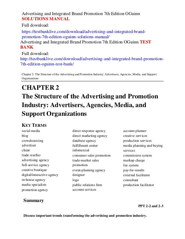 Advertising and integrated brand promotion 7th edition o ...