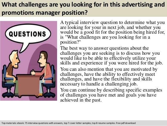 Advertising and promotions manager interview questions Advertising and promotions manager interview questions