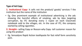 Institutional Copy Example ADVERTISING AND SALES MANAGEMENT NOTES (MODULE 2).pdf