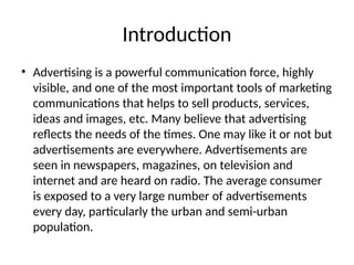 Introduction to Advertising and Sales Promotion | PPTX