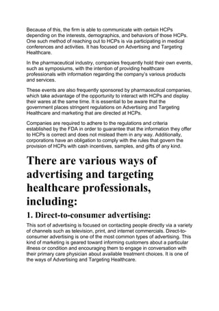 Advertising and Targeting Healthcare Professionals.pdf