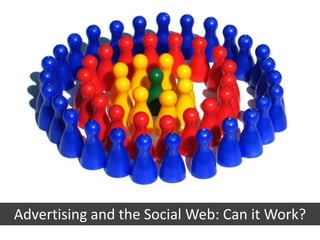 Advertising and the Social Web: Can it Work? 