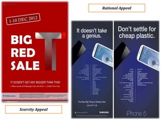 12
Scarcity Appeal
Rational Appeal
 