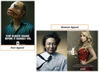 8
Fear Appeal
Humour Appeal
 