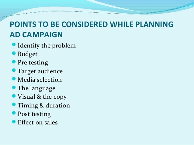 advertising campaign outline
