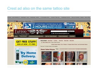 Crest ad also on the same tattoo site