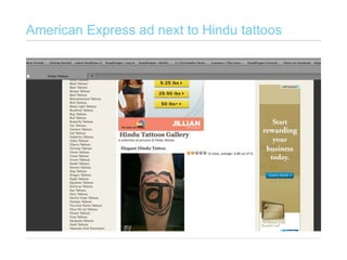 American Express ad next to Hindu tattoos