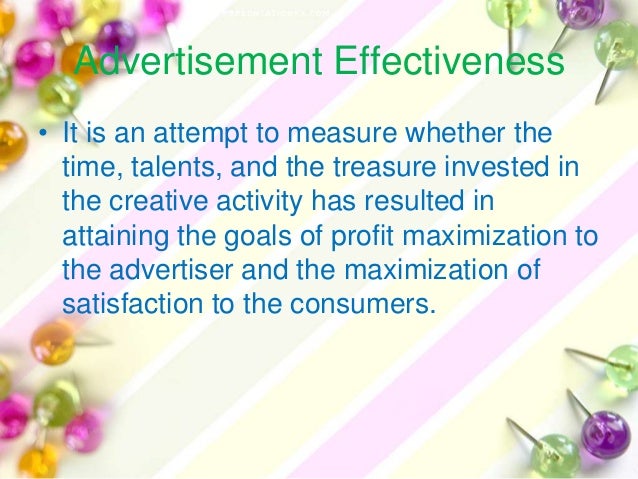 Advertising effectiveness