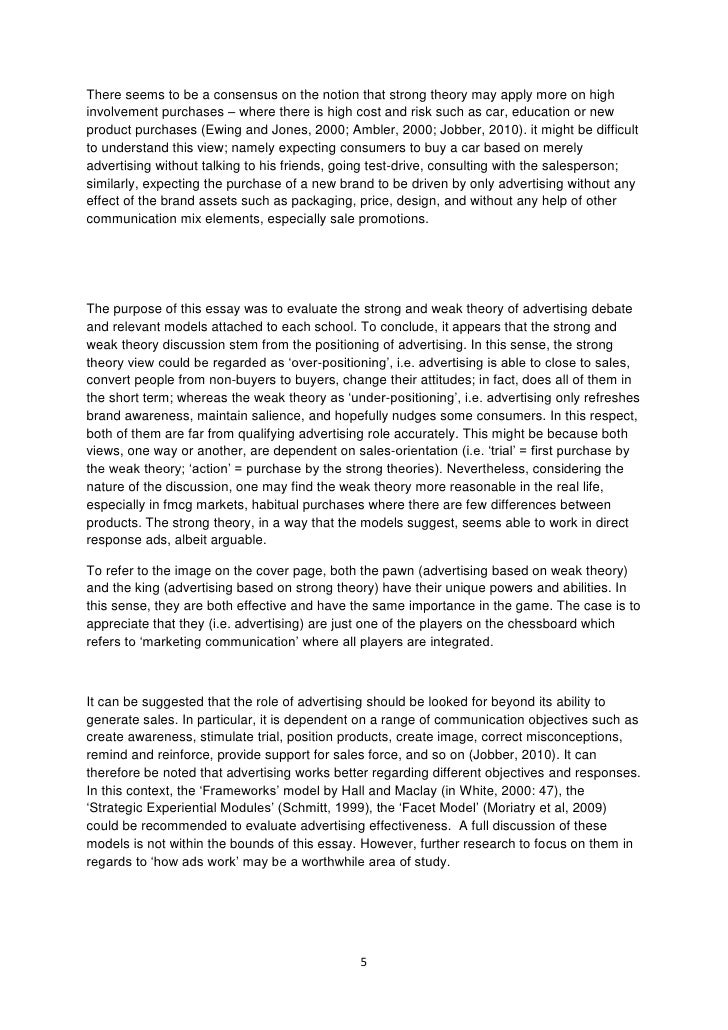 An essay on strong vs weak theory image