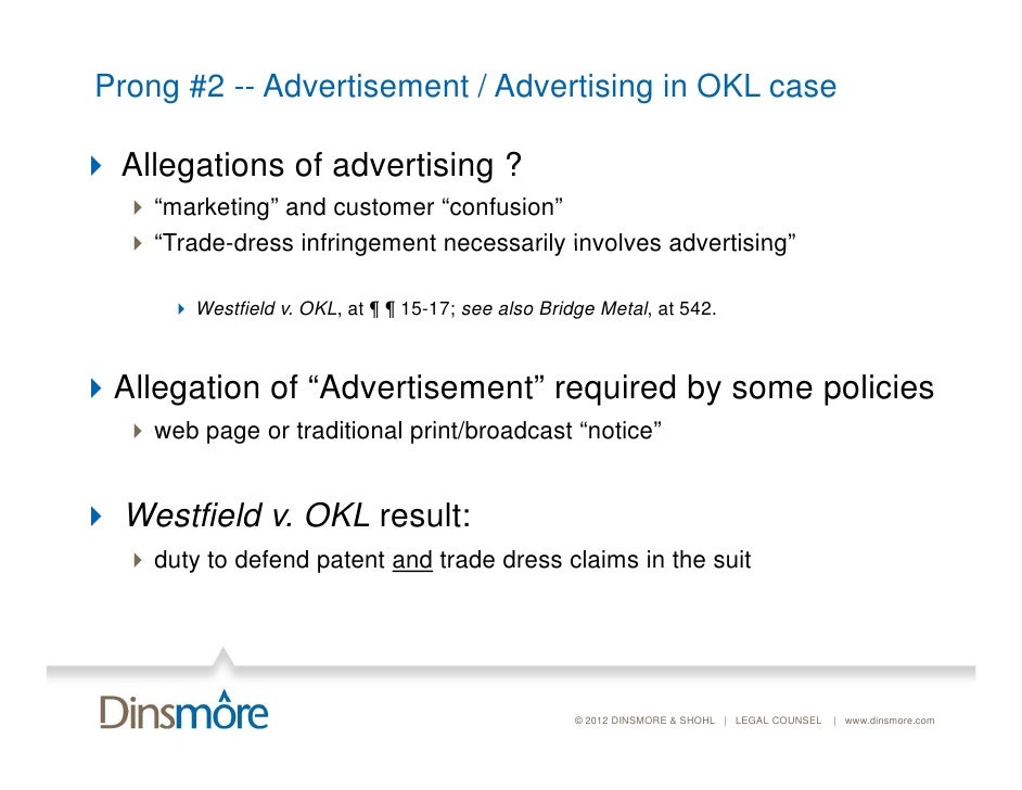 "Insurance Coverage for IP Claims under CGL Advertising ...