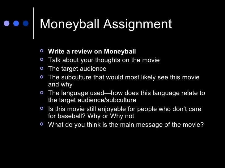 moneyball assignment Moneyball, a book by michael lewis (2003), highlights how creativity, framing, and robust technical analysis all played a part in the development of a new ap. moneyball assignment Moneyball, a book by michael lewis (2003), highlights how creativity, framing, and robust technical analysis all played a part in the development of a new ap.
