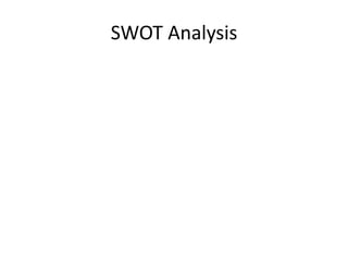 SWOT Analysis
 