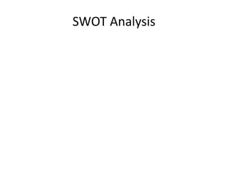 SWOT Analysis
 