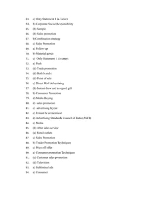 Advertising mcq | PDF