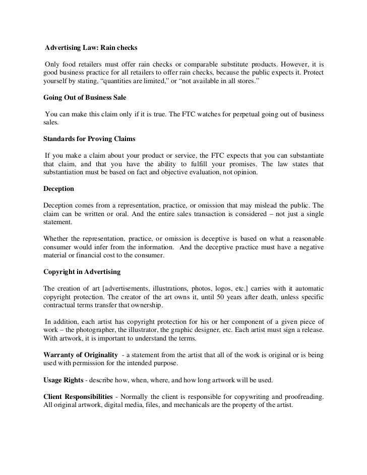 Advertising notes
