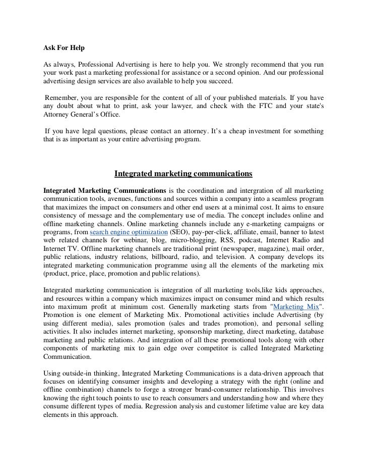 Advertising notes
