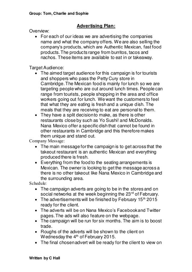 advertising plan