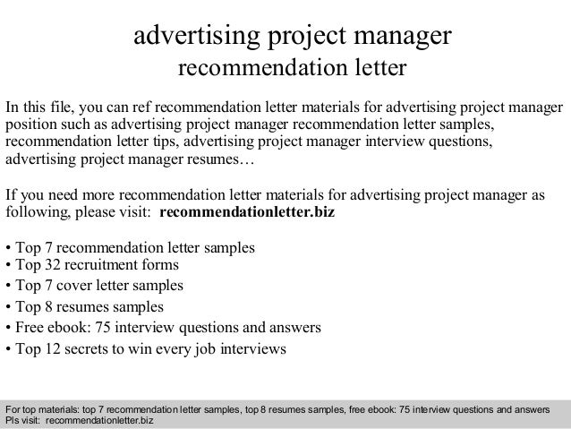 advertising project manager resumes