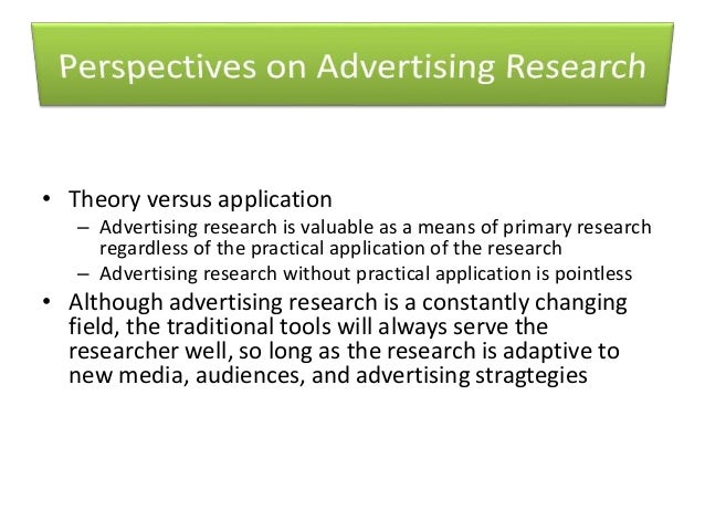 what do u mean by advertising research