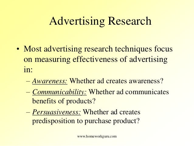 what do you mean by advertising research