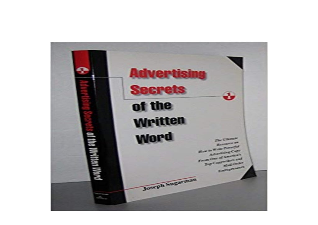 Analytical Essay: Advertising secrets of the written word pdf