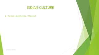 INDIAN CULTURE
 Fevicol - Joint Family - TVCs.mp4
ADVERISING STRATEGY 28
 