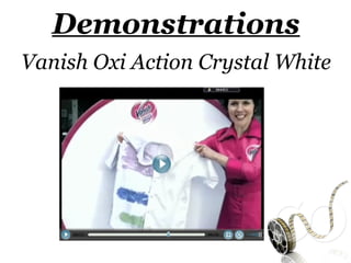 Demonstrations
Vanish Oxi Action Crystal White
 