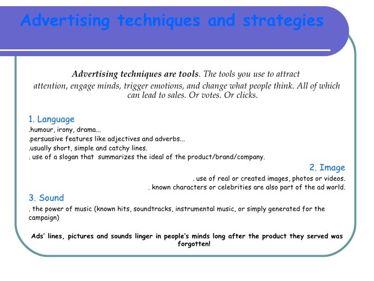 Advertising Techniques