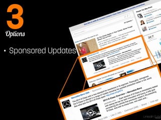 Options 3 
• Sponsored Updates 
LinkedIn [Link] 
 