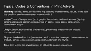 Industry Guide to the Codes and Conventions of Advertising | PPTX