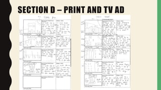 SECTION D – PRINT AND TV AD
 